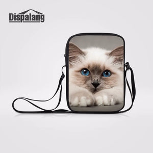 Cat Pattern Teen Single Shoulder Bag Lady Crossbody Bag Satchel Messenger Bag