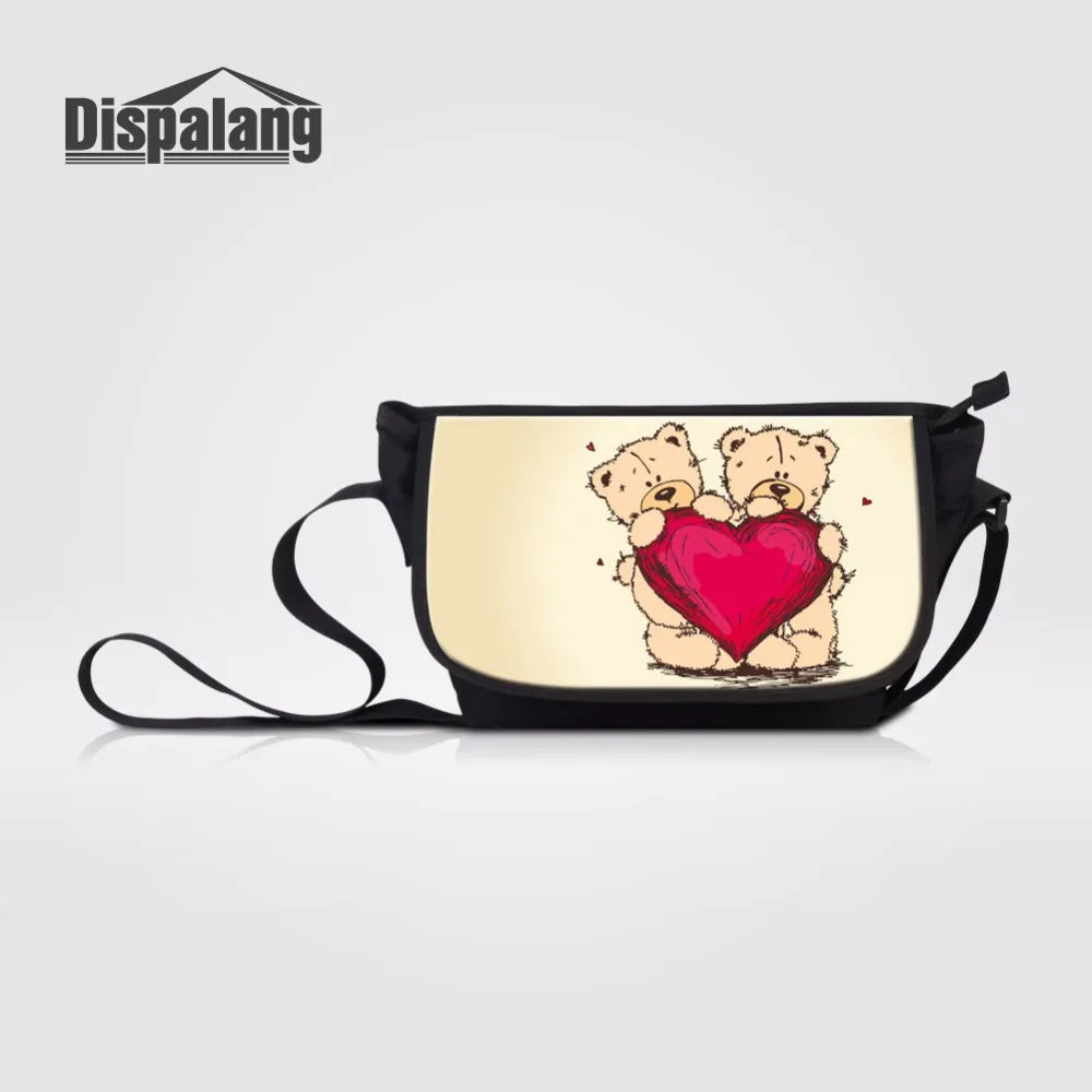 Teddy Bear Teen Girls Travel Messenger-bag Over Shoulder Ladies Cross Body B