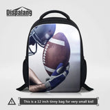 Backpack First Grade Rugbyball Footballs Prints Schoolbag