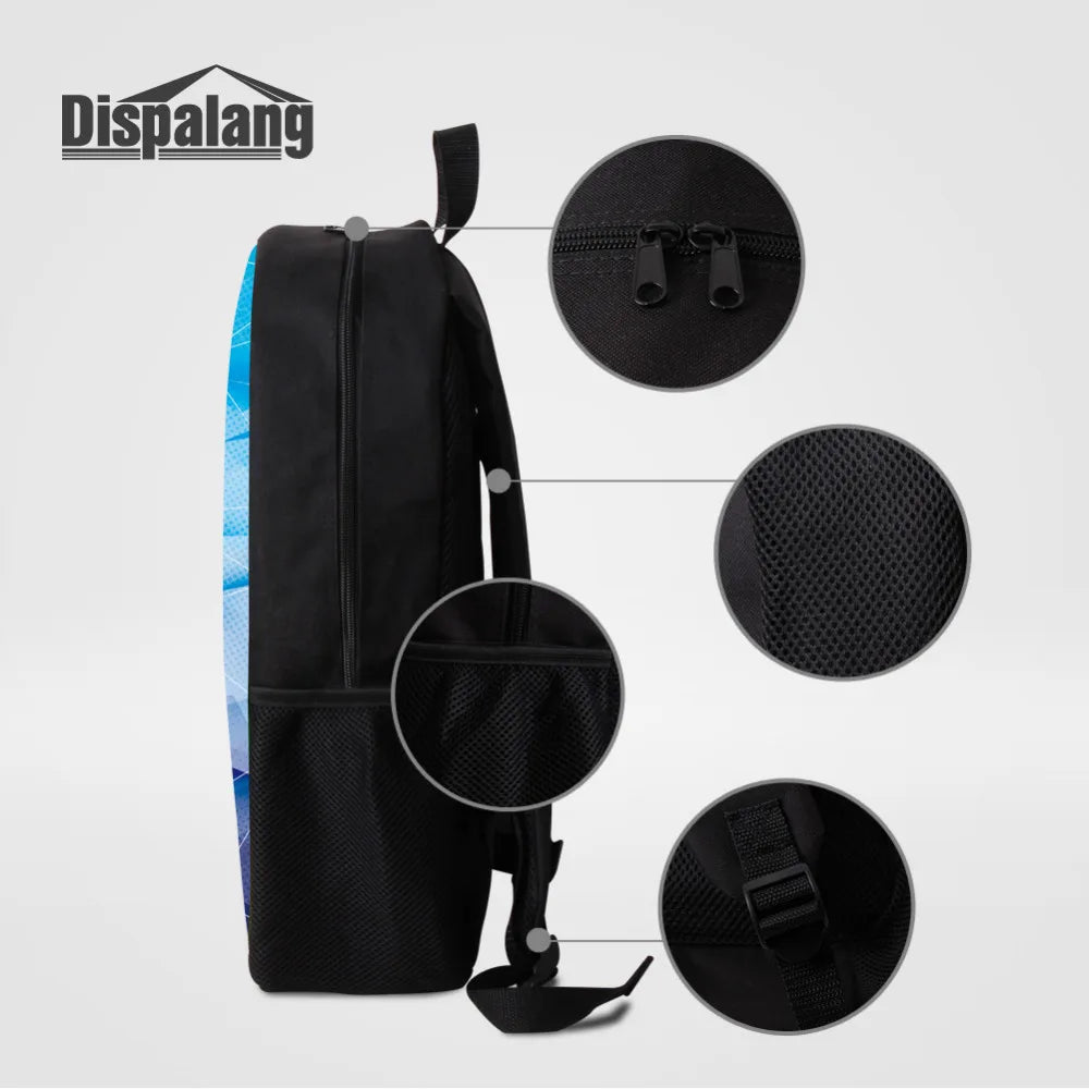 Ice Skating Girl School Bag Lightweight Backpack 3D Printing