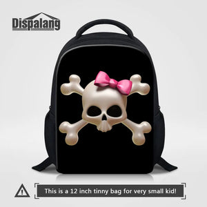 Skull Print Mini School Bag for Kids