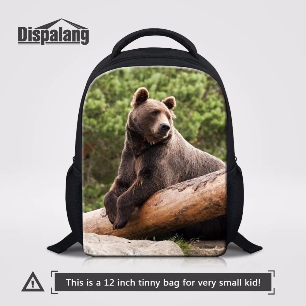 Mini Shoulder Bag for Toddlers with Bear Prints