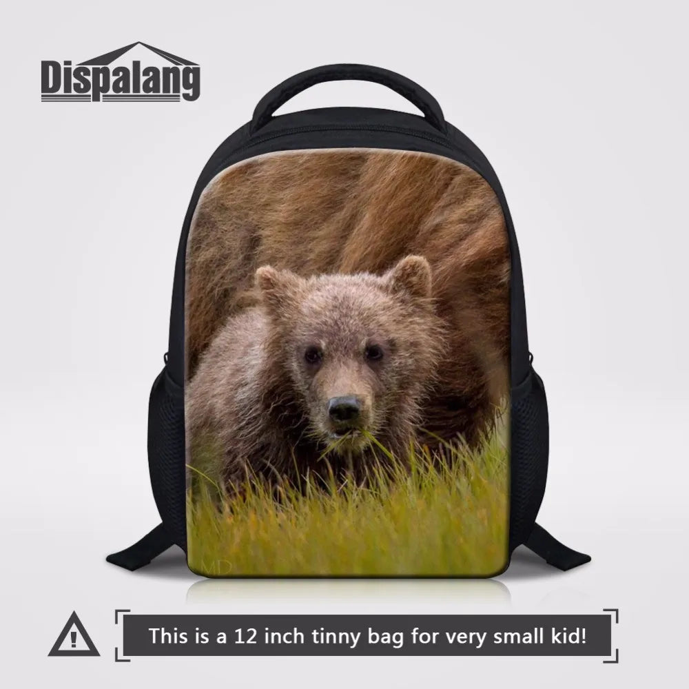 Mini Shoulder Bag for Toddlers with Bear Prints