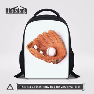Softball Gloves Printed Small School Bag for Preschool Kids