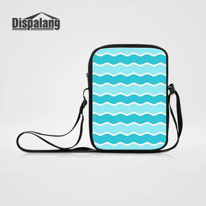 Striped Print Shoulder School Bag Female Crossbody Bag Customize