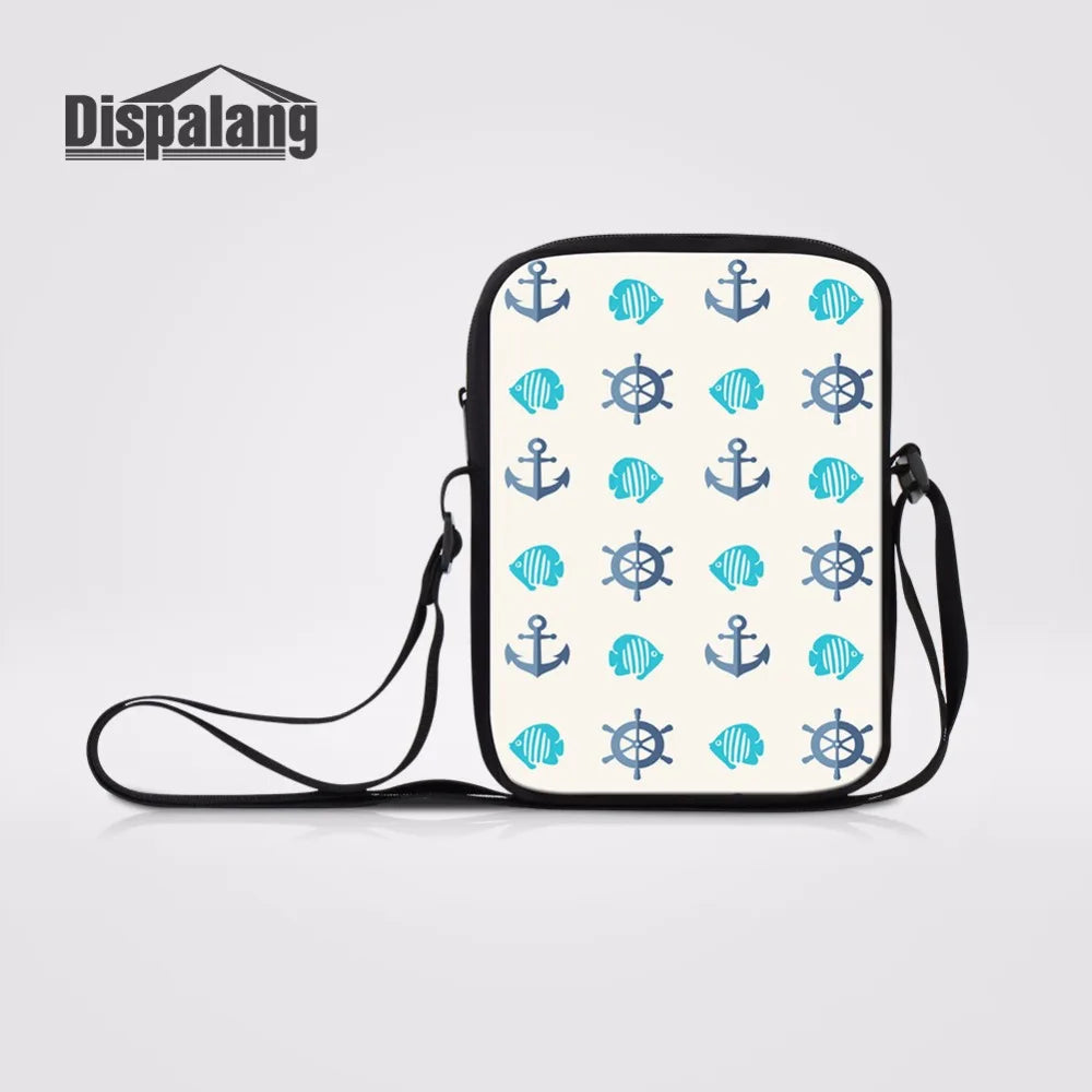 Striped Print Shoulder School Bag Female Crossbody Bag Customize