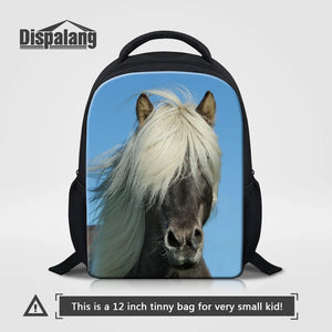 Horse Printing School Bags for Kids Kindergarten Backpacks