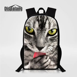 Cat Animal Print Women Backpack School Bags for Teenagers