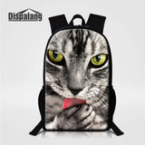 Cat Animal Print Women Backpack School Bags for Teenagers