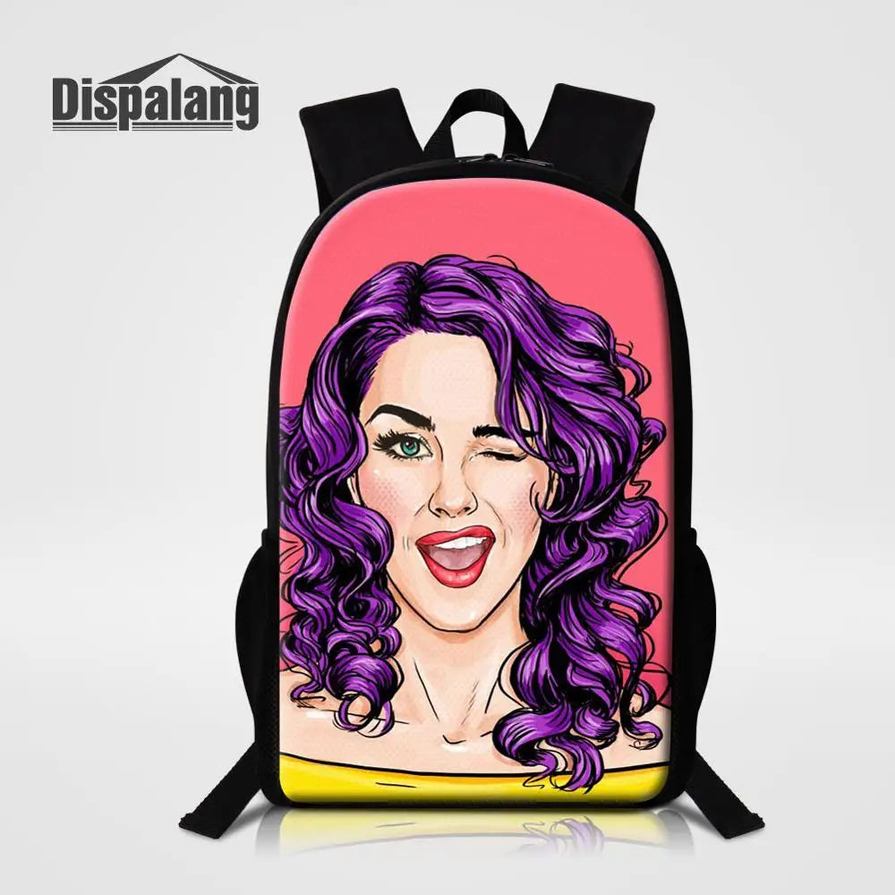 Cartoon Girl School Bags 16 Inch Big Schoolbags
