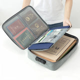 Large Capacity Document Storage Bag with Coded Lock