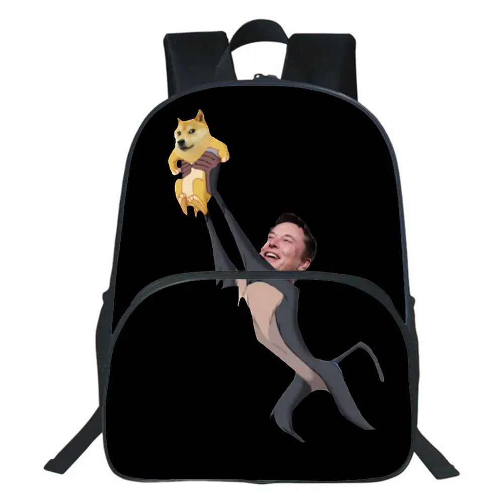 Dogecoin Backpack Bitcoin 3D Print Teenager Students School Bags Boys Girls