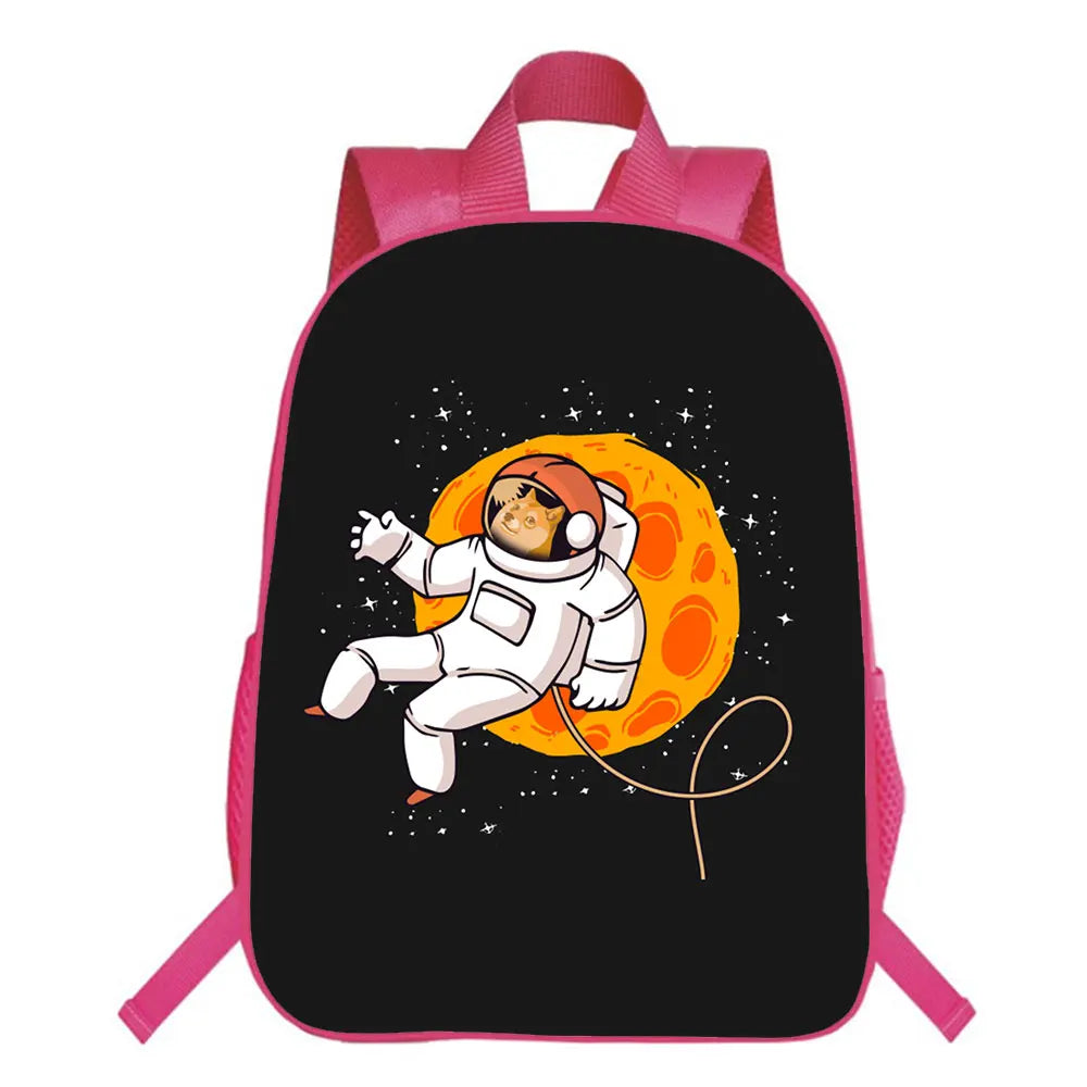 Dogecoin Backpack Students Cartoon Printed School Bag Children Bag