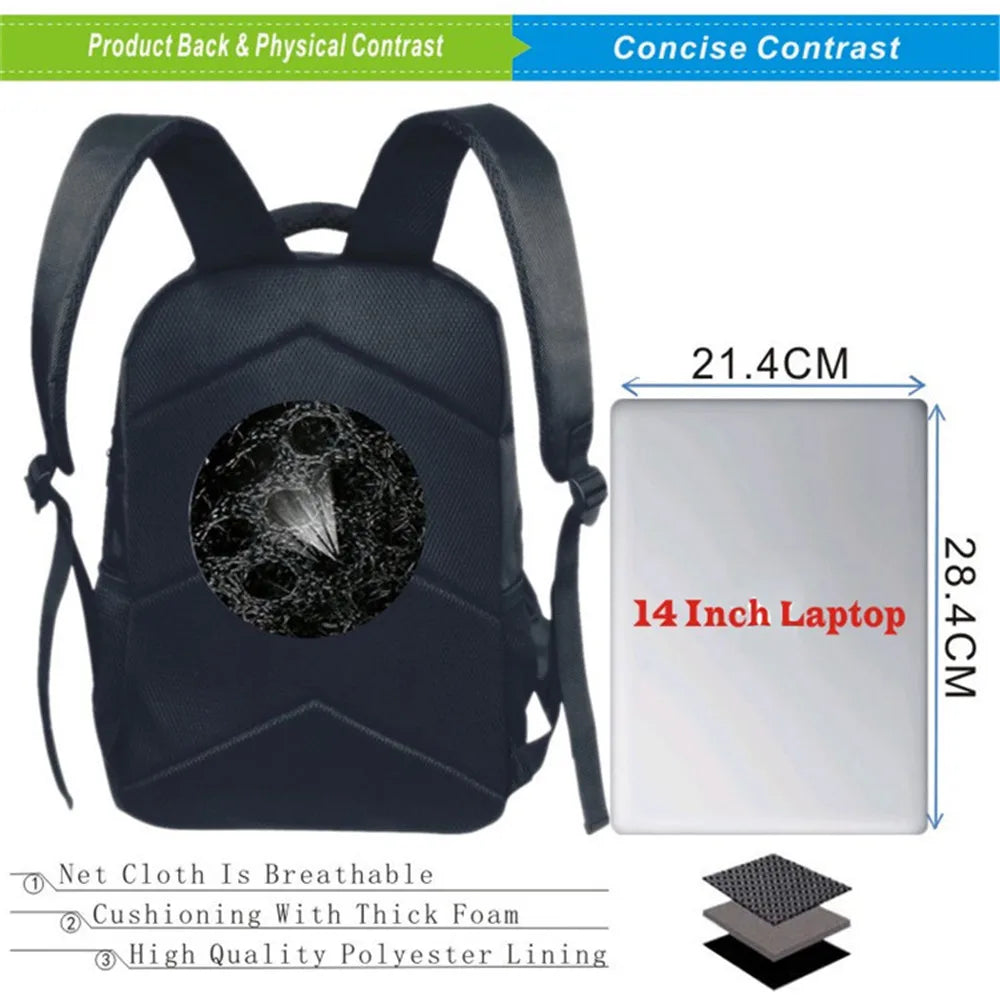 Dogecoin Backpack Children Bag Cartoon Printed School Bags Boys Girls