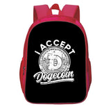 Dogecoin Cartoon Backpack School Bag Girls Toddler Baby Children Rucksack
