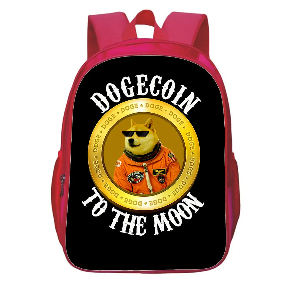 Dogecoin Cartoon Backpack School Bag Girls Toddler Baby Children Rucksack