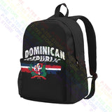 Dominican Republic Pride Flag Patriotic Large Capacity Backpack