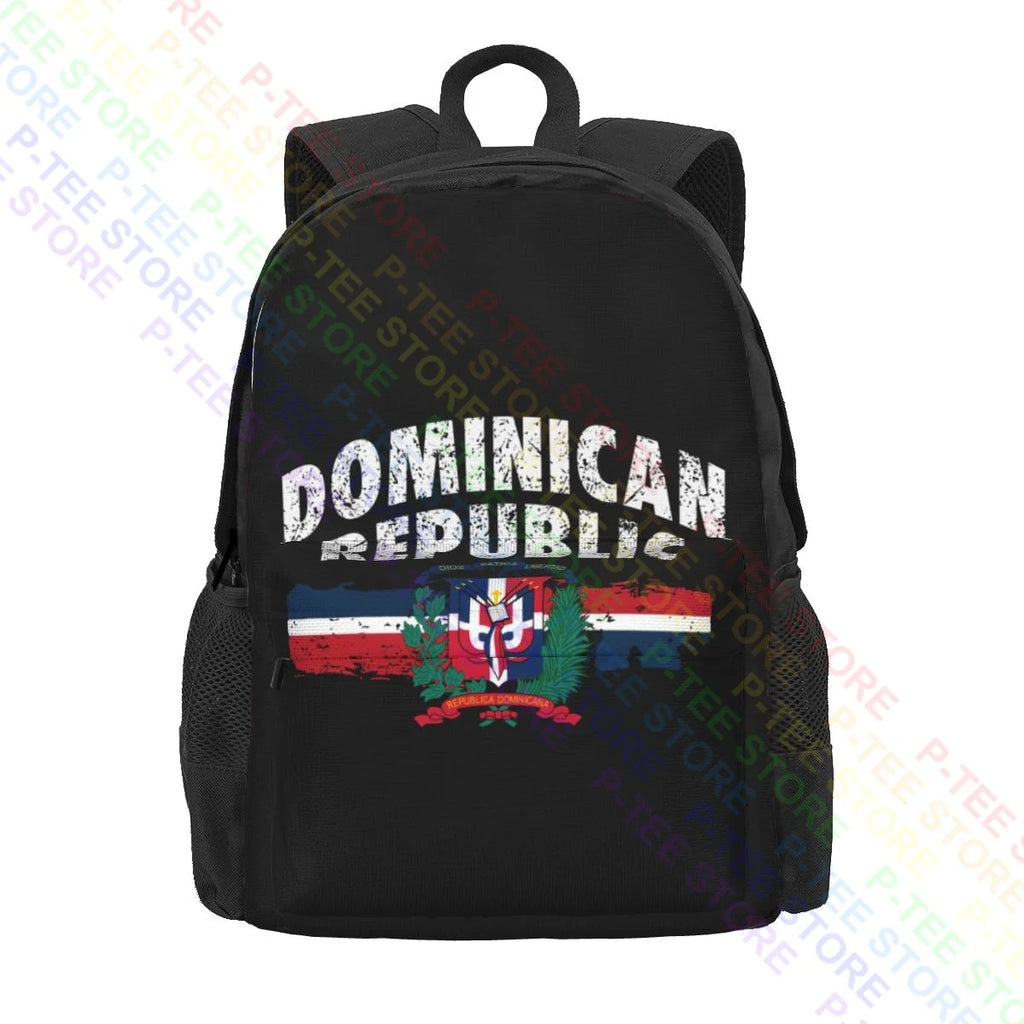 Dominican Republic Pride Flag Patriotic Large Capacity Backpack