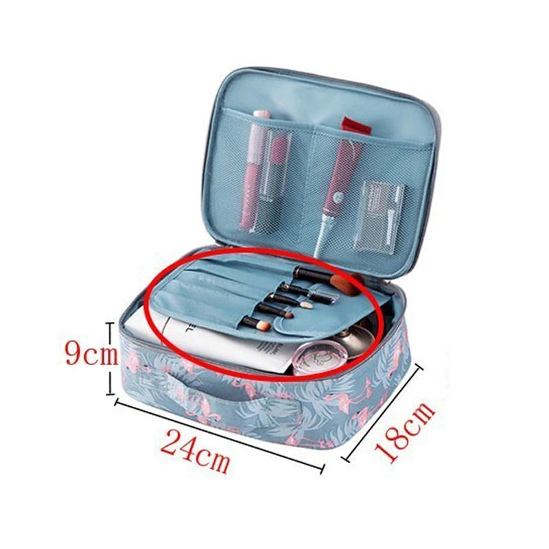 Double Layer Makeup Bag Organizer Transparent Portable Toiletry Kit