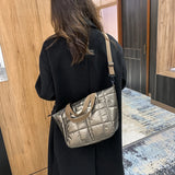Soft Fluffy Down Handbag Women Waterproof Crossbody Bag Winter Totes