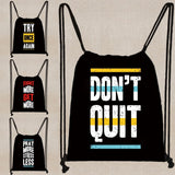 Cartoon Print Drawstring Backpack Girl Shopping Bag