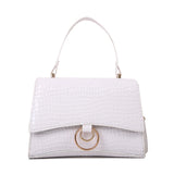 Square Embossed Shoulder Bag Casual Purse