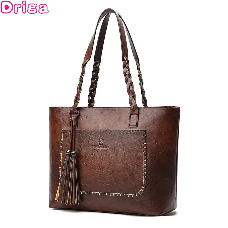 Large Capacity Shoulder Bags Women Fringe Purse Retro Tassel Handbags