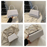 Crocodile Pattern Shoulder Bag for Women Square Messenger Bag