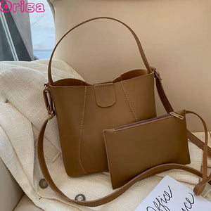 Large-capacity Bucket Shoulder Bag Female Handbags And Purses