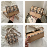 Plaid Shoulder Bags Retro Square Bags