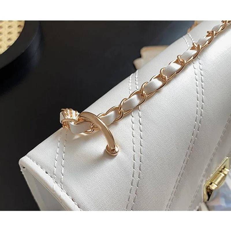 Women Crossbody Bags Chain Shoulder Bag Diamond Chain Mini Handbag