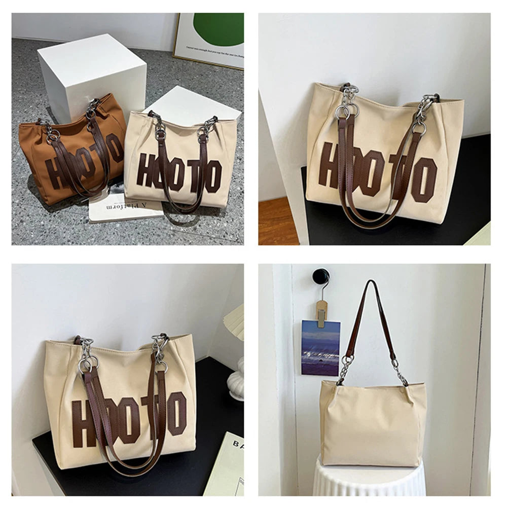 Women's Large Capacity Shoulder Tote Bag for Shopping and Travel