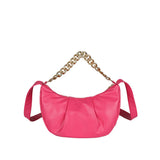 Pleated Chain Messenger Underarm Bag for Women