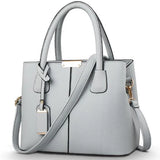 Large Women's PU Leather Handbag Square Shoulder Tote Bag