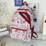 Large Capacity Graffiti Schoolbag for Boys and Girls