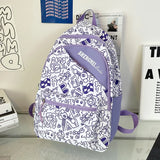 Large Capacity Graffiti Schoolbag for Boys and Girls