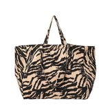 Casual Art Canvas Handbag for Women Printed Tote Plaid Shoulder