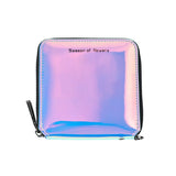 Small Laser Wallet Female Zipper Student Wallets