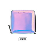 Small Laser Wallet Female Zipper Student Wallets