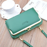 Women's Leather Shoulder Bag Zipper Messenger Wallet