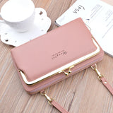 Women's Leather Shoulder Bag Zipper Messenger Wallet
