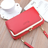 Women's Leather Shoulder Bag Zipper Messenger Wallet