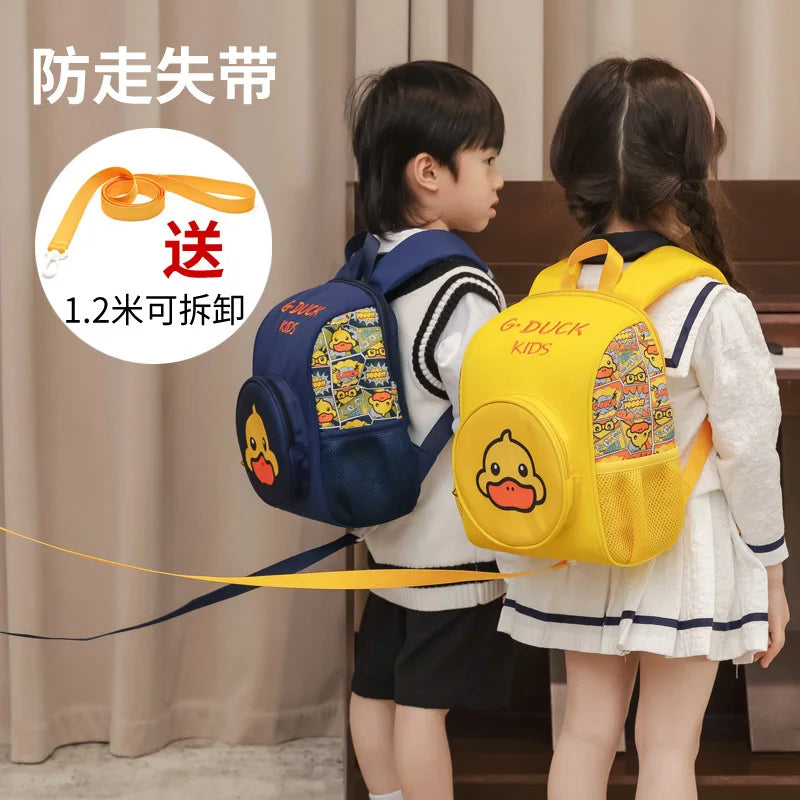 Duck Cartoon Kids Schoolbag Boy Girl Backpack Large Waterproof