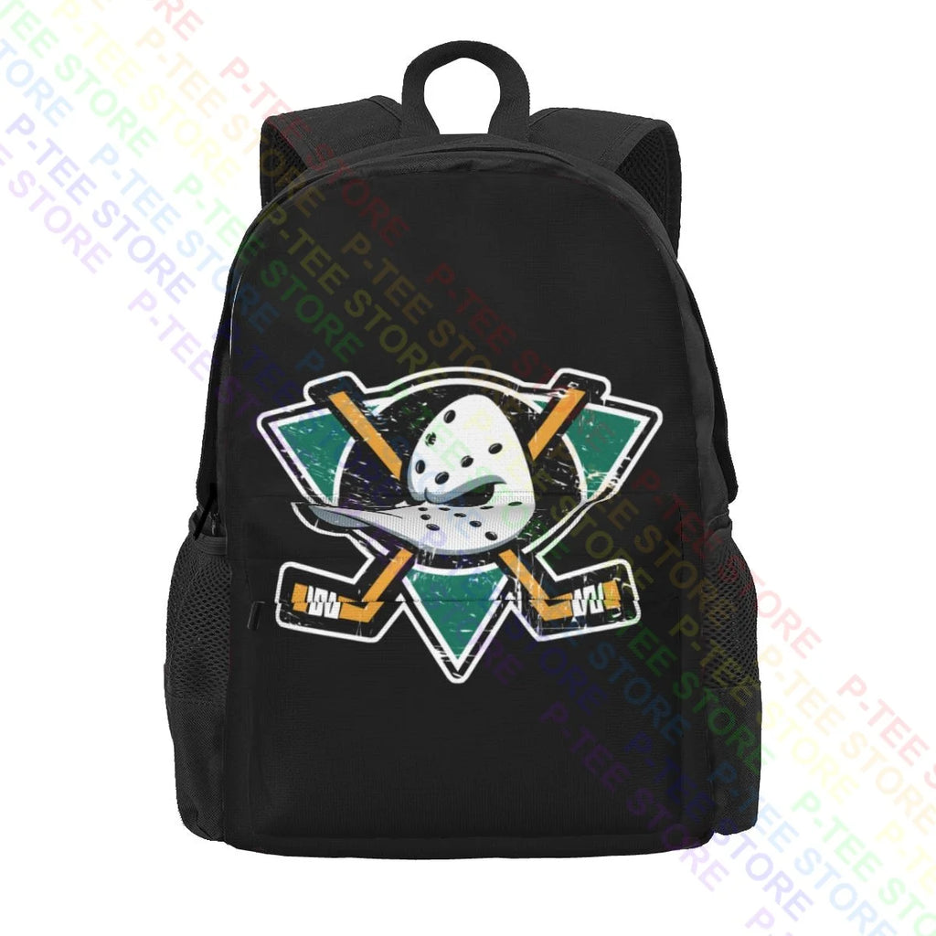 Ducks Hockey Symbol Sign Team Large Capacity Backpack School Bag
