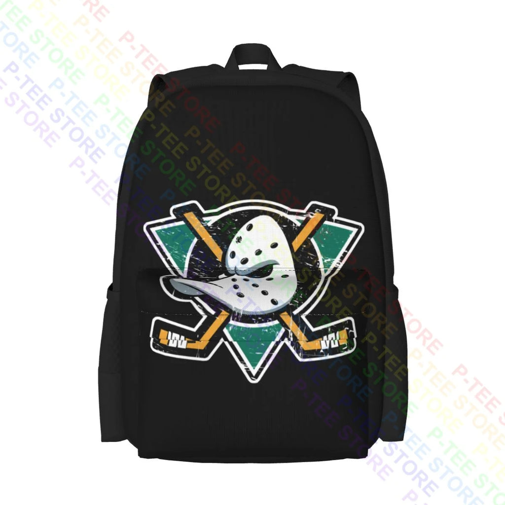 Ducks Hockey Symbol Sign Team Large Capacity Backpack School Bag