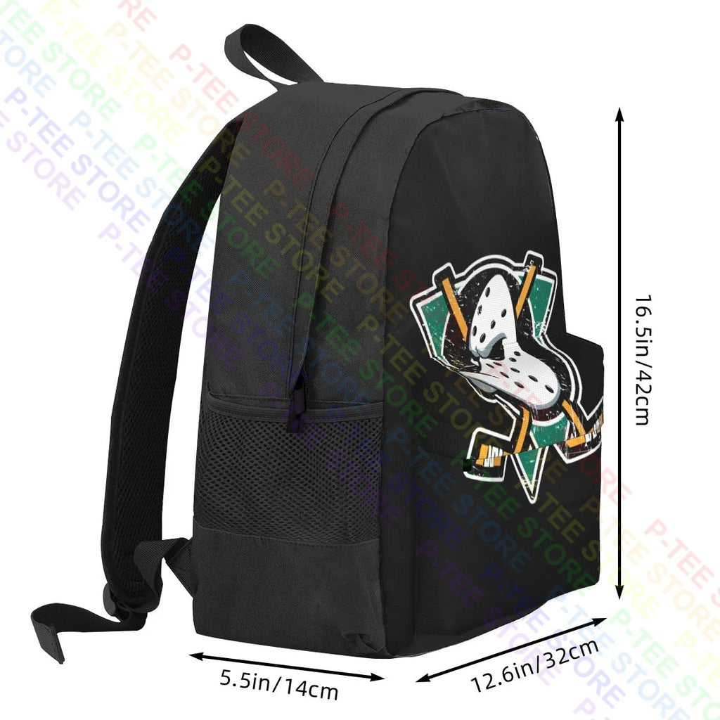 Ducks Hockey Symbol Sign Team Large Capacity Backpack School Bag