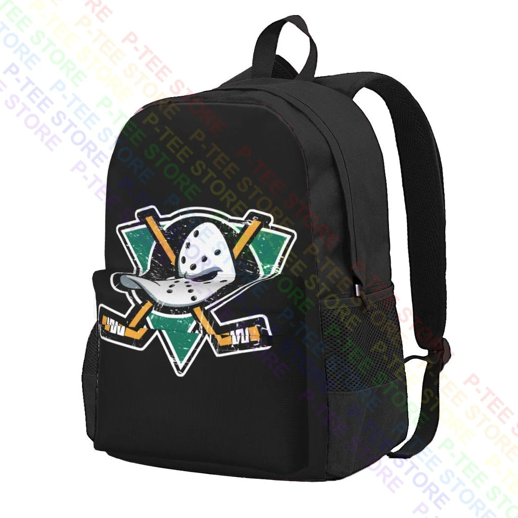 Ducks Hockey Symbol Sign Team Large Capacity Backpack School Bag