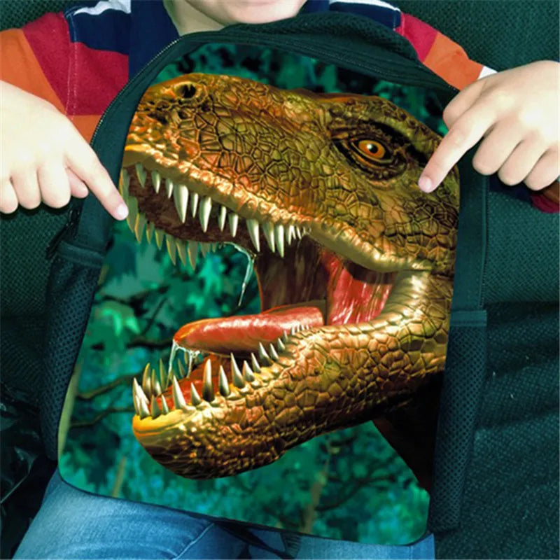 Dinosaur Printing School Backpack For Boys Girls