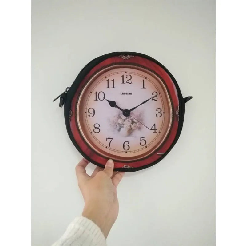 Clock Print Round Crossbody Bag Galaxy Women Shoulder Bag Circle Pack Purse