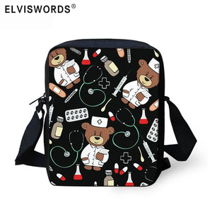 Cartoon Bear Nurse Bag Teen Crossbody Girls Shoulder Bookbag